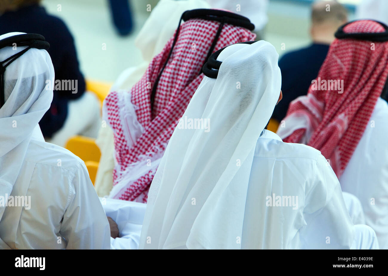Le Qatar, les gens dans les 5,380 kilomètres du circuit de course Banque D'Images