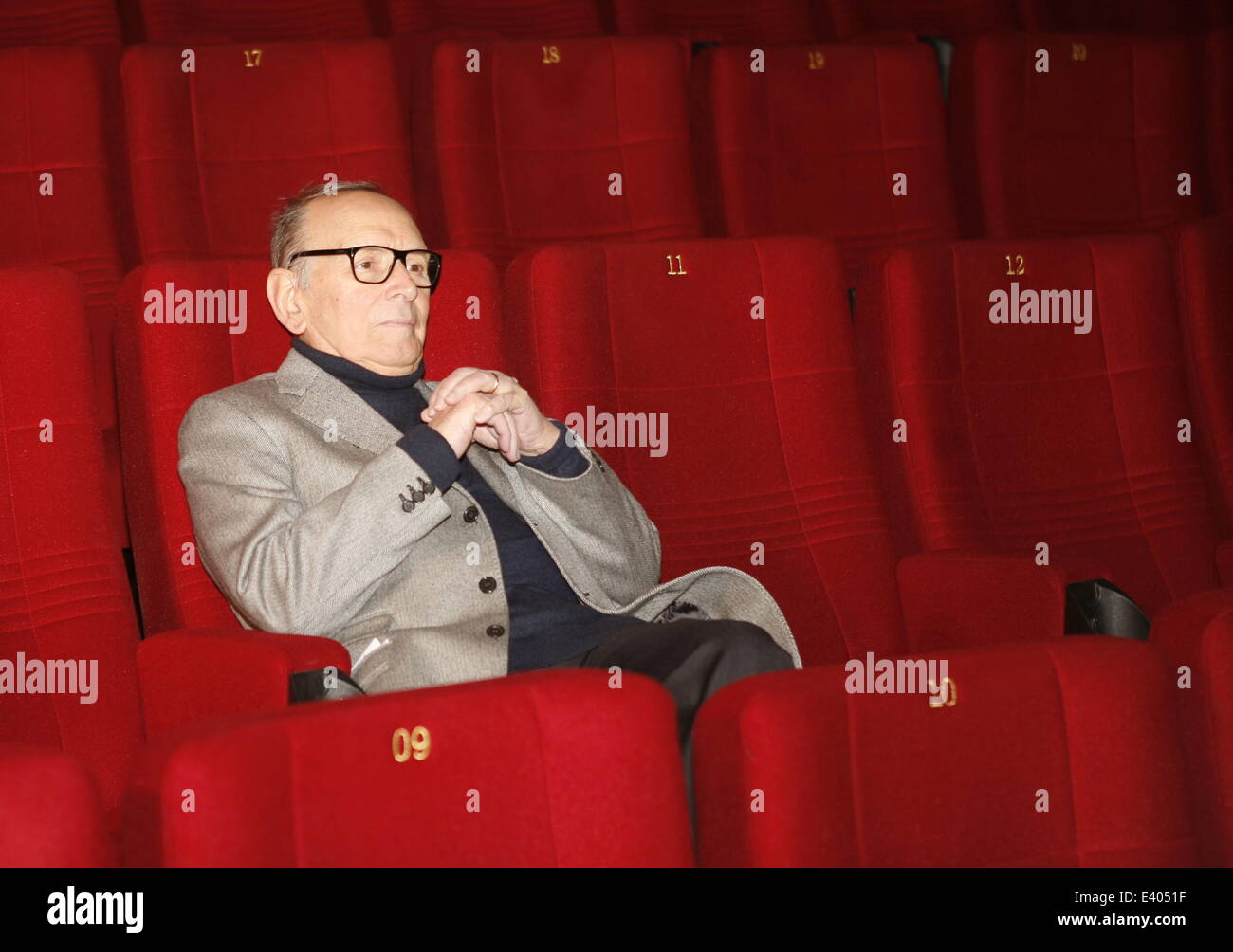 Photocall avec Ennio Morricone pour promouvoir son "50 Jahre Music' Tour au CineStar cinéma comprend : Ennio Morricone Où : Berlin, Allemagne Quand : 06 déc 2013 Banque D'Images
