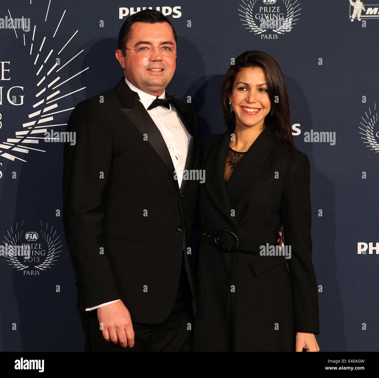 Gala de remise des prix de la FIA et de l'événement à l'intention des champions en sport automobile - Arrivées avec : Eric Boullier,Tamara Gouali Où : Paris, France Quand : 06 déc 2013 Banque D'Images