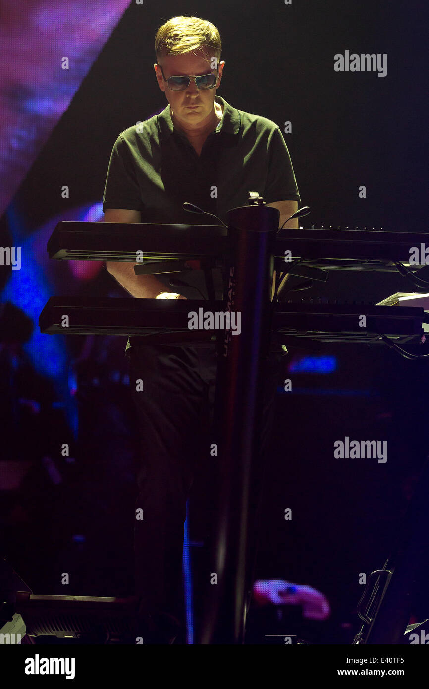 Depeche Mode en live sur la scène du Scandinavium Arena avec : Andrew Fletcher Où : Göteborg, Suède Quand : 11 déc 2013 Banque D'Images