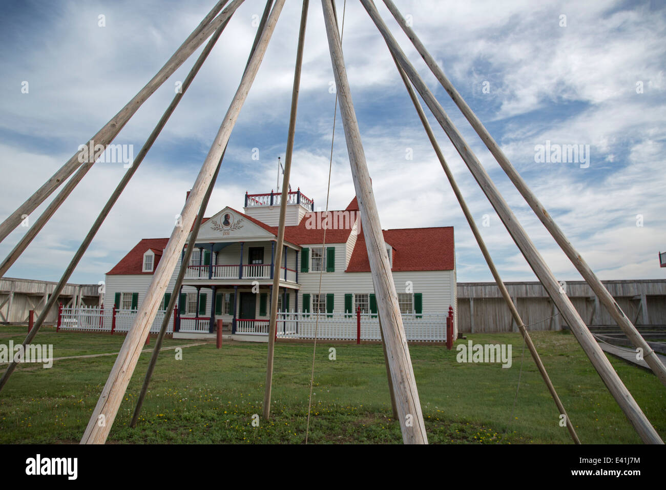 Fort Union Trading Post Lieu historique national. Banque D'Images