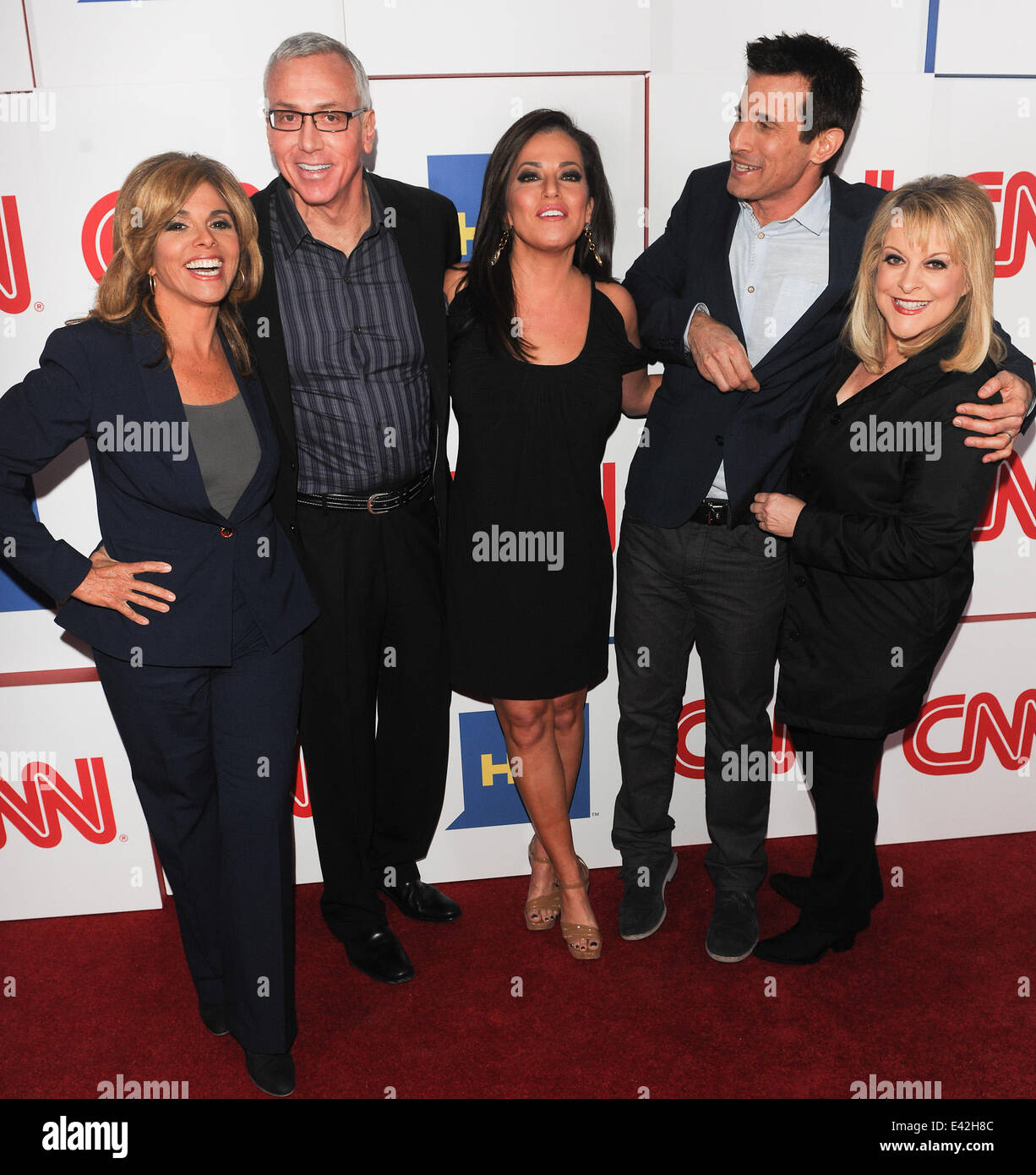 Dans le monde entier de CNN à parti d'Étoiles - TCA comprennent des arrivées : Jane Velez-Mitchell, Dr Drew,Robin Meade,A.J. Hammer,Nancy Grace Où : Los Angeles, California, United States Quand : 10 Jan 2014 Banque D'Images