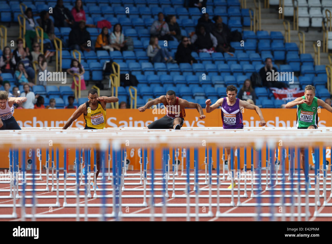 William Sharman 110m haies Banque D'Images