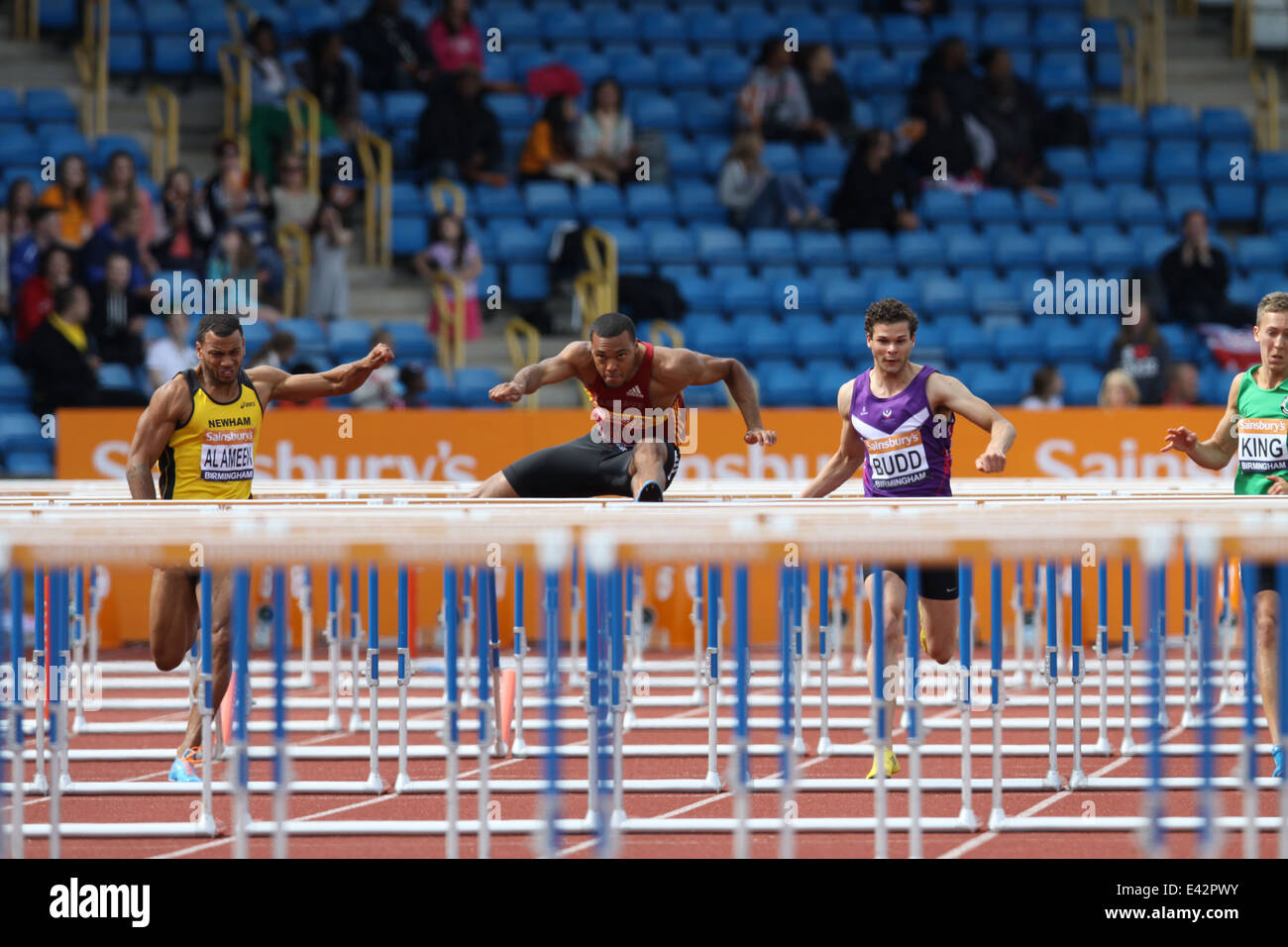 William Sharman 110m haies Banque D'Images