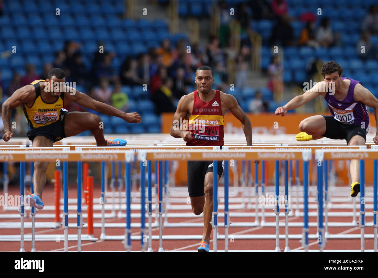 William Sharman 110m haies Banque D'Images