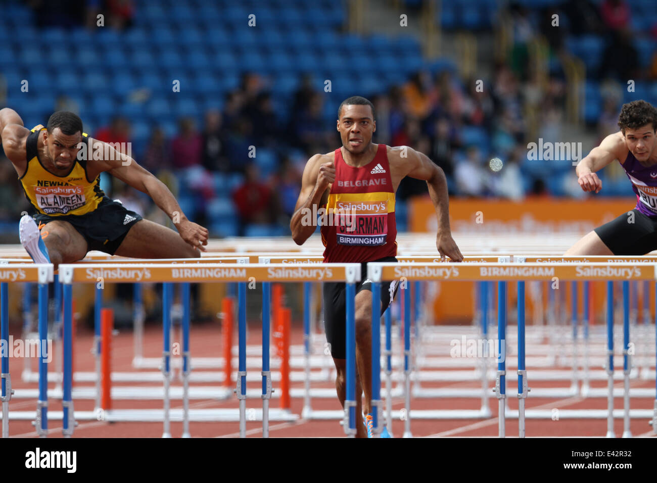 William Sharman 110m haies Banque D'Images