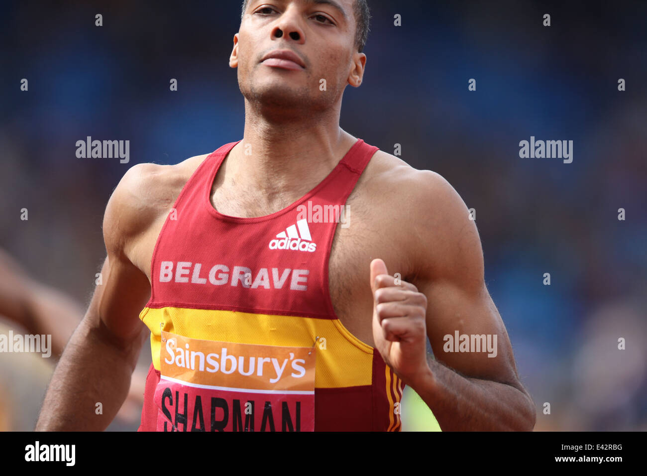 William Sharman 110m haies Banque D'Images