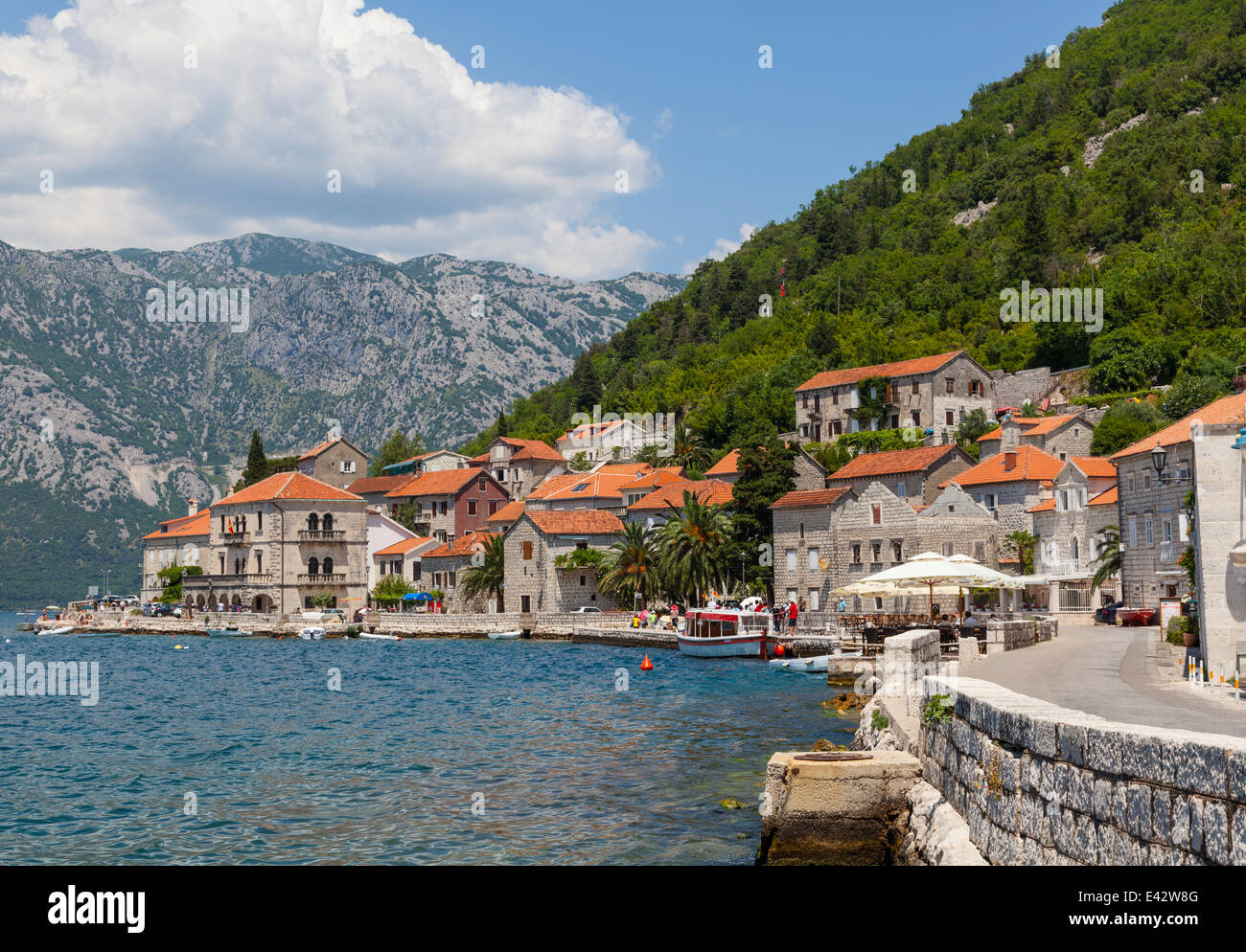 Village de montagne de Perast. Monténégro Banque D'Images