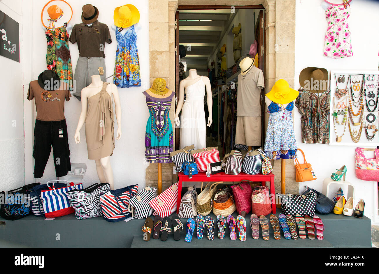 Womens Fashion Lindos Grèce Banque D'Images