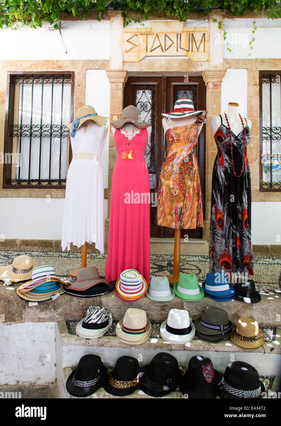 Womens Fashion Lindos Grèce Banque D'Images