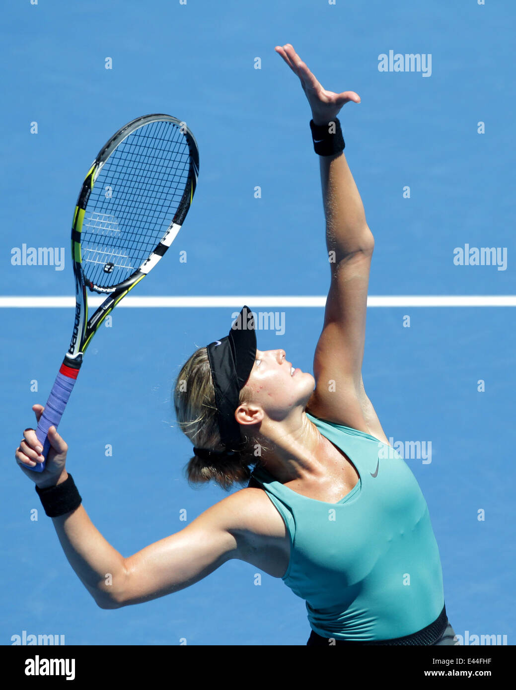 Australian Open de Tennis 2014. Melbourne. L'Australie.Mardi 21.1.2014. Eugénie BOUCHARD (Can) a battu Ana Ivanovic (SRB) en trois sets.- - Australian Open 2014 - Melbourne Rod Laver Arena - Hommes - Brésil - Australie - copyright © Damir ATP IVKA où Banque D'Images