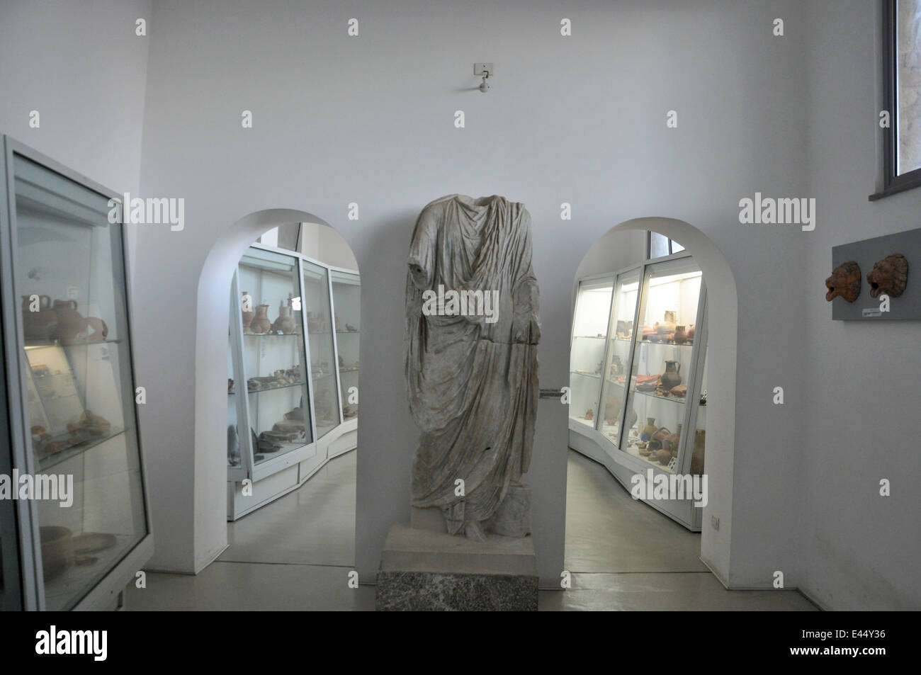 Musée de site archéologique, Tindari, Patti, Messine, Sicile, Italie Banque D'Images