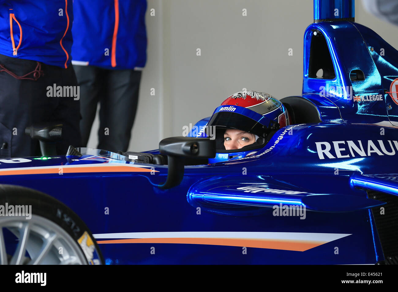 Donnington Park, Royaume-Uni. 06Th Juillet, 2014. Formule E Test. Katherine Legge durs pour Aguri Amlin en Formule E Les essais à Donington Park Crédit : Action Plus Sports/Alamy Live News Banque D'Images