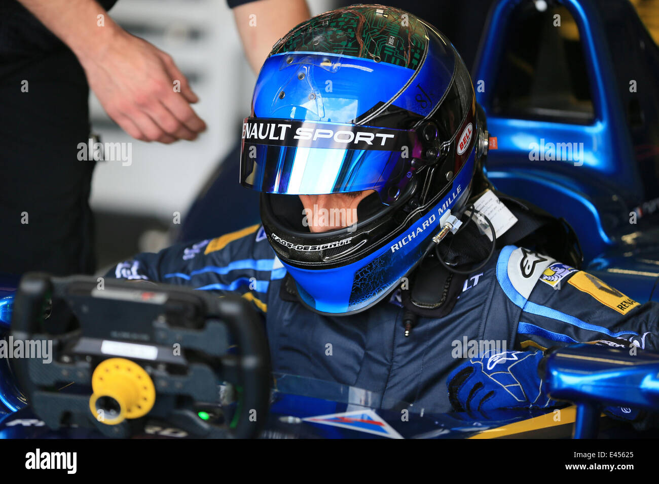 Donnington Park, Royaume-Uni. 06Th Juillet, 2014. Formule E Test. Nicolas Prost durs pour e.barrages-Renault à Doningon Park Formule E Crédit d'essai : Action Plus Sport/Alamy Live News Banque D'Images