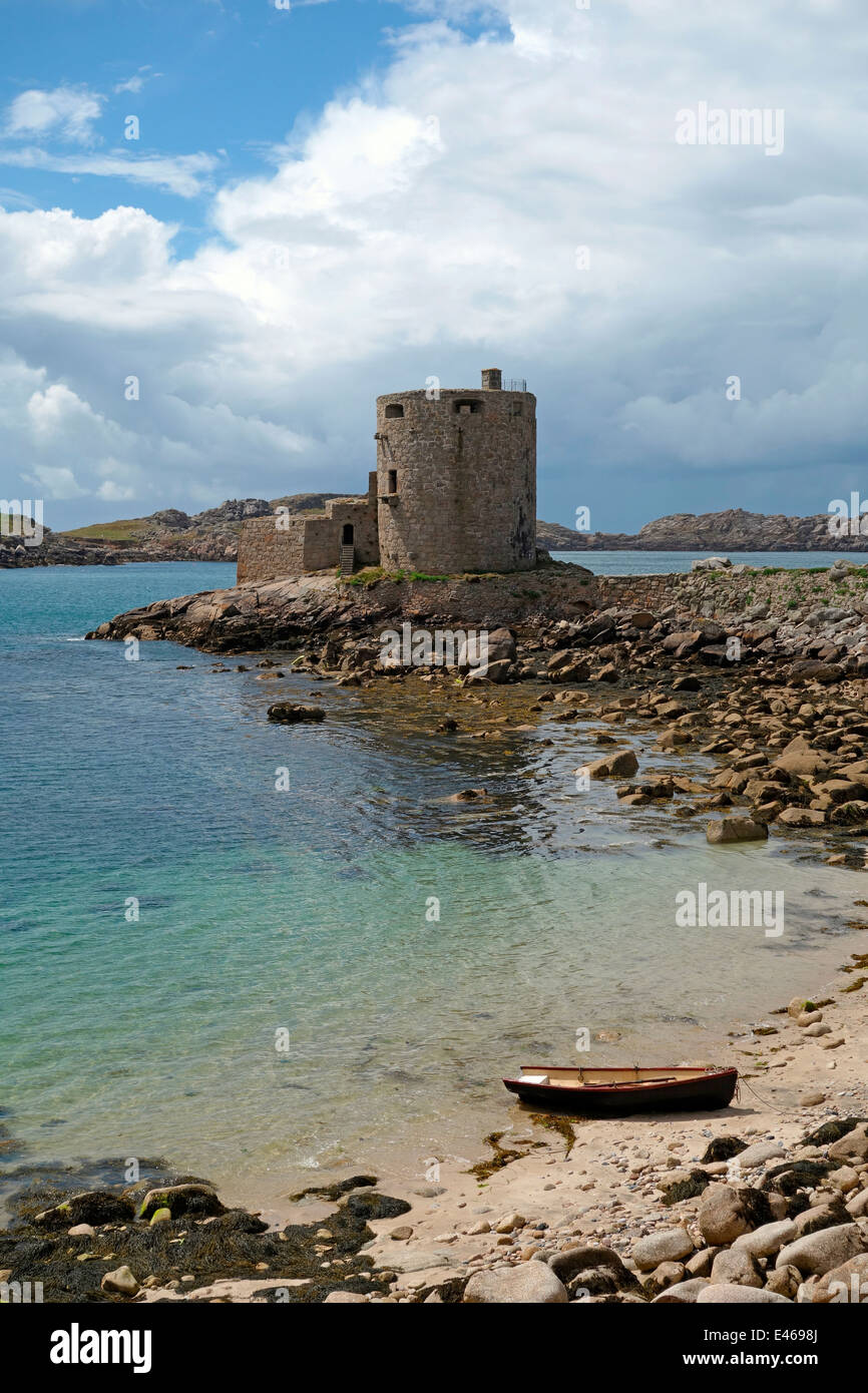 Cromwell's Castle, Tresco, Îles Scilly, Angleterre Cornwall Banque D'Images