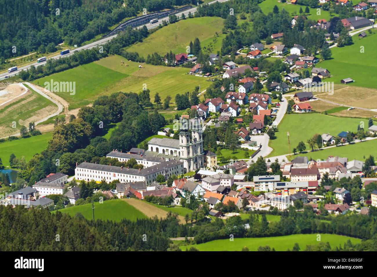 L'Autriche, Haute Autriche, Spital am Phyrn. Petit village dans le pré-Alpes Banque D'Images