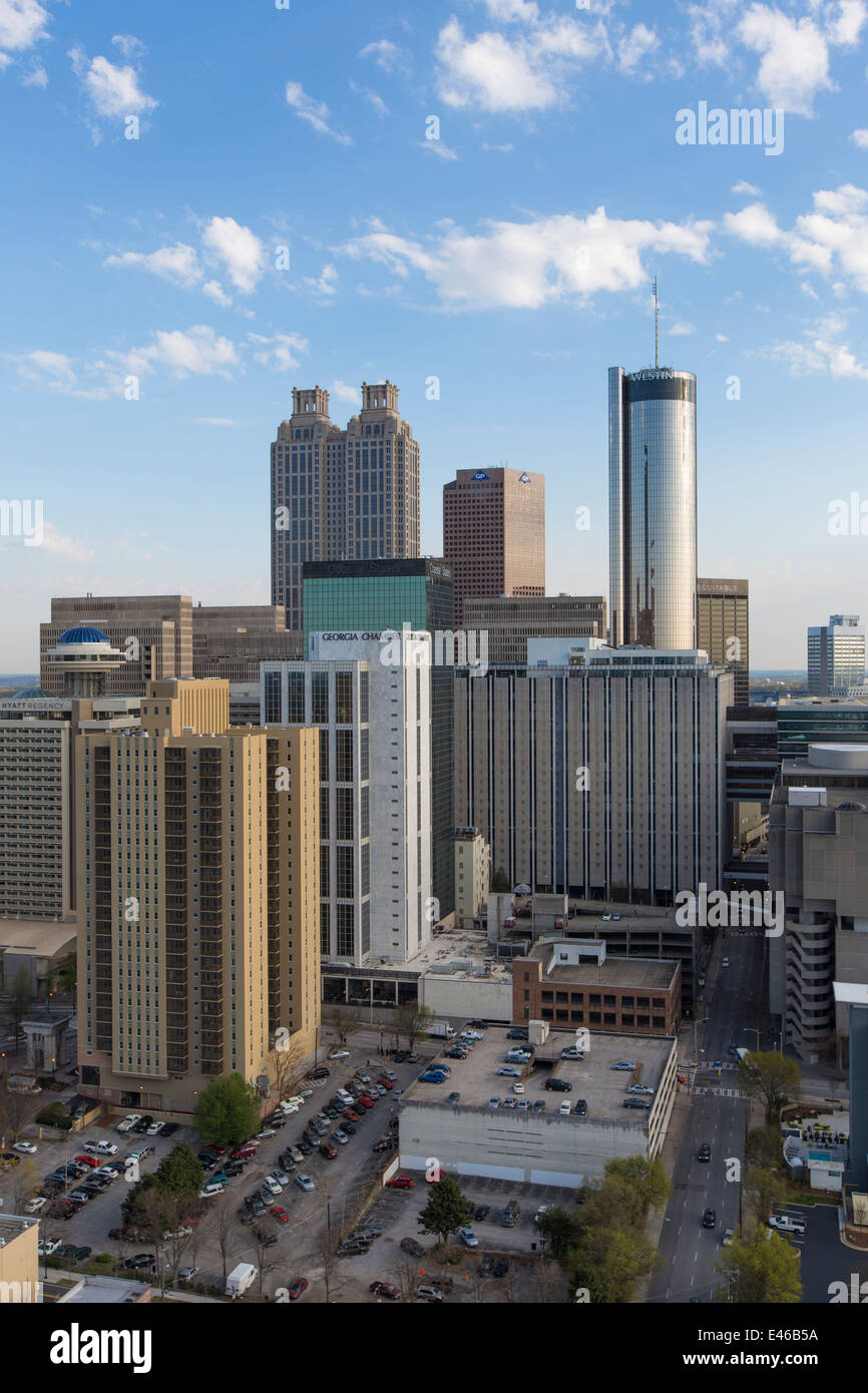 Vue sur des toits du centre-ville d'Atlanta, Géorgie, États-Unis d'Amérique Banque D'Images