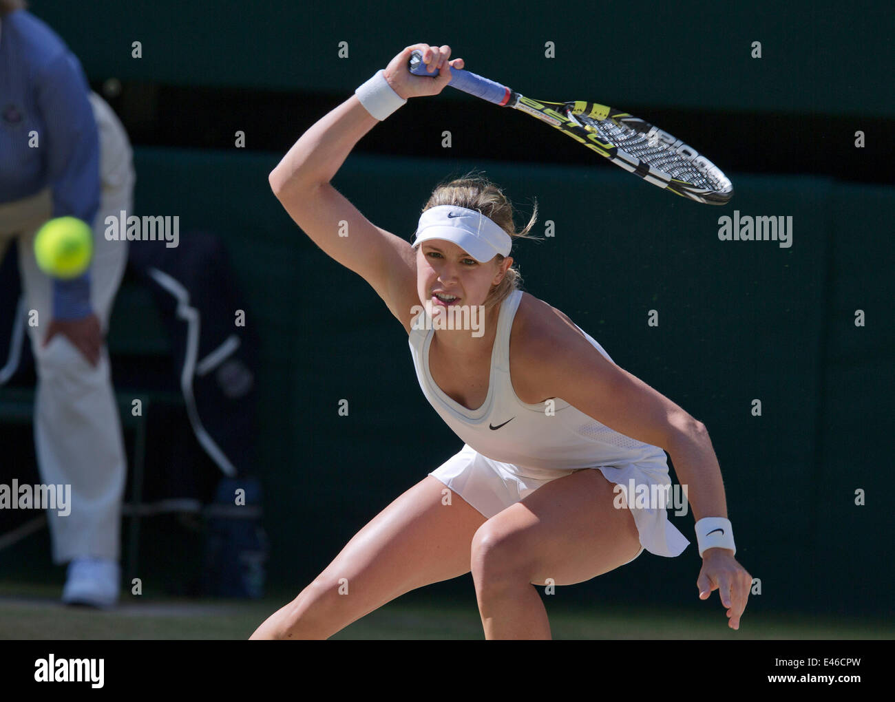 Londres, Royaume-Uni. 06Th Juillet, 2014. Tennis, Wimbledon, demi-finale, profils têtes entre Eugenie Bouchard et Simone, : sur la photo : Eugenie Bouchard (CAN) Credit : Henk Koster/Tennisimages/Alamy Live News Banque D'Images