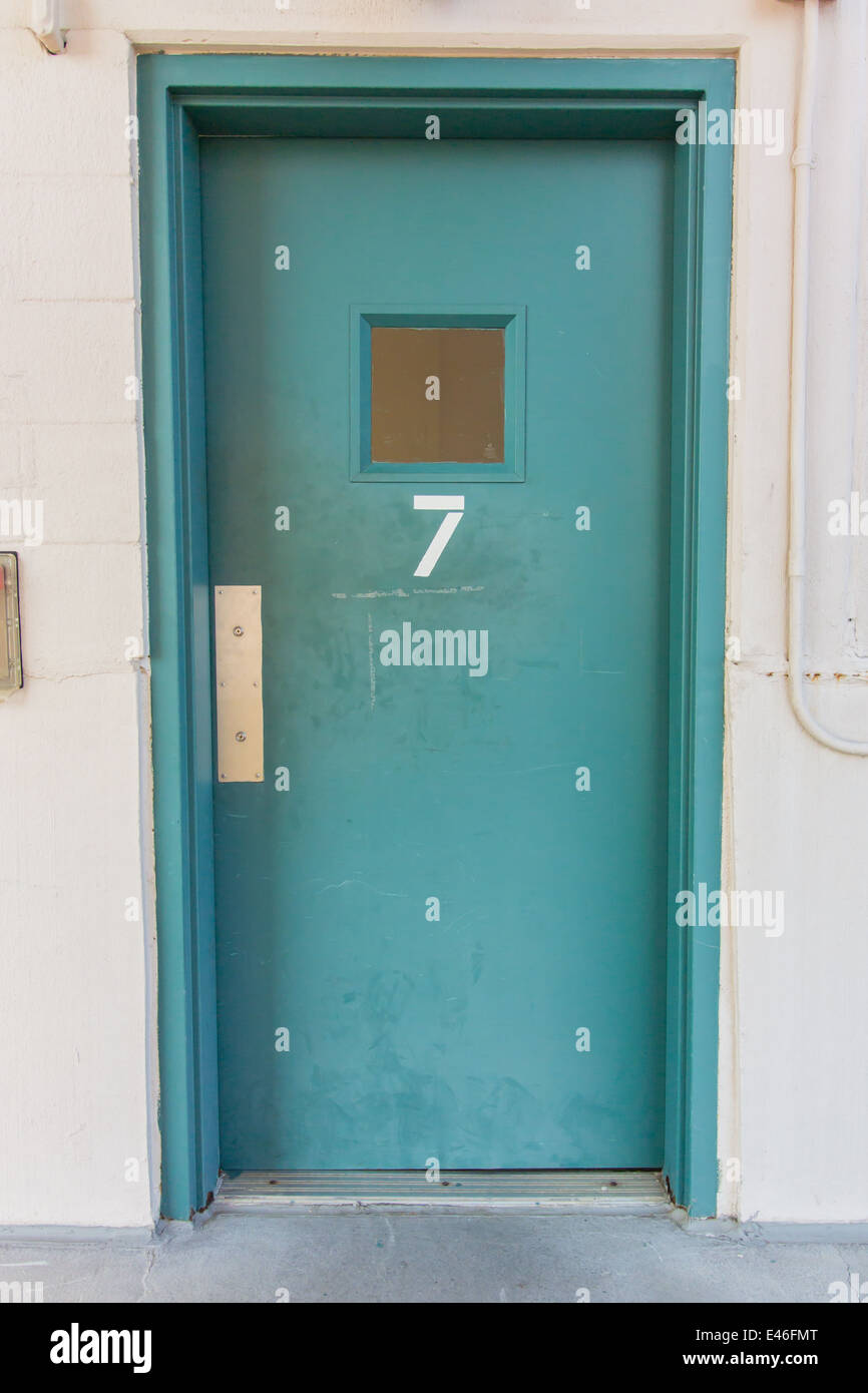 Le septième étage d'un garage de stationnement Banque D'Images