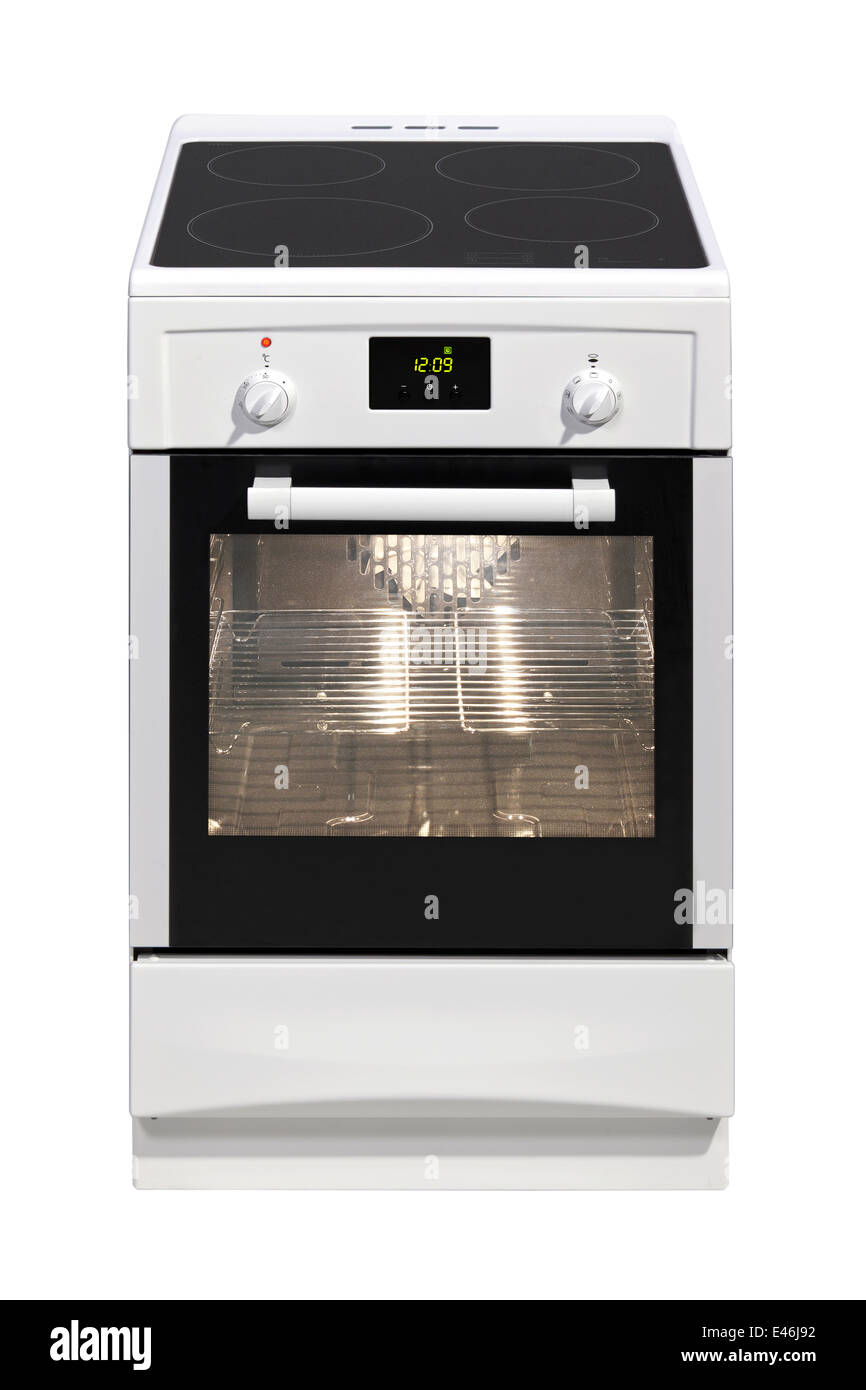 Cuisinière électrique isolated on white Banque D'Images