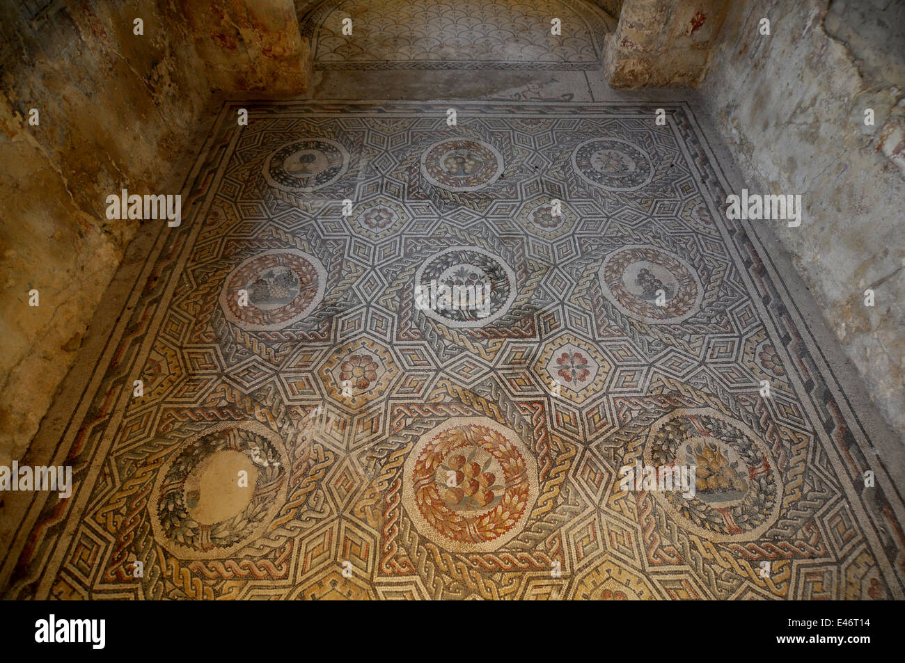 Villa Romana del Casale, Piazza Armerina, Enna, Sicile Italie Banque D'Images