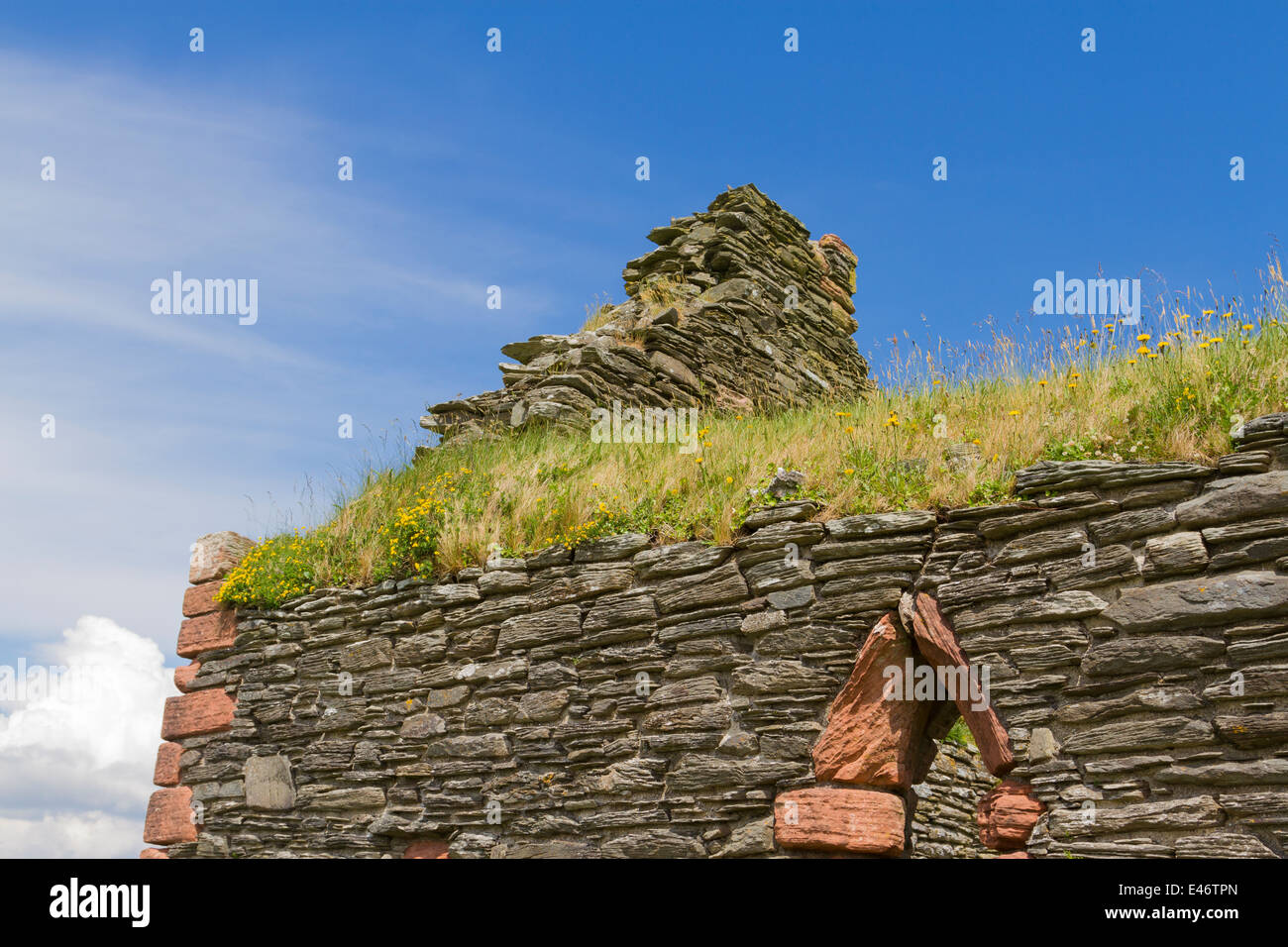 Chapelle sandcastles Skipness, Banque D'Images