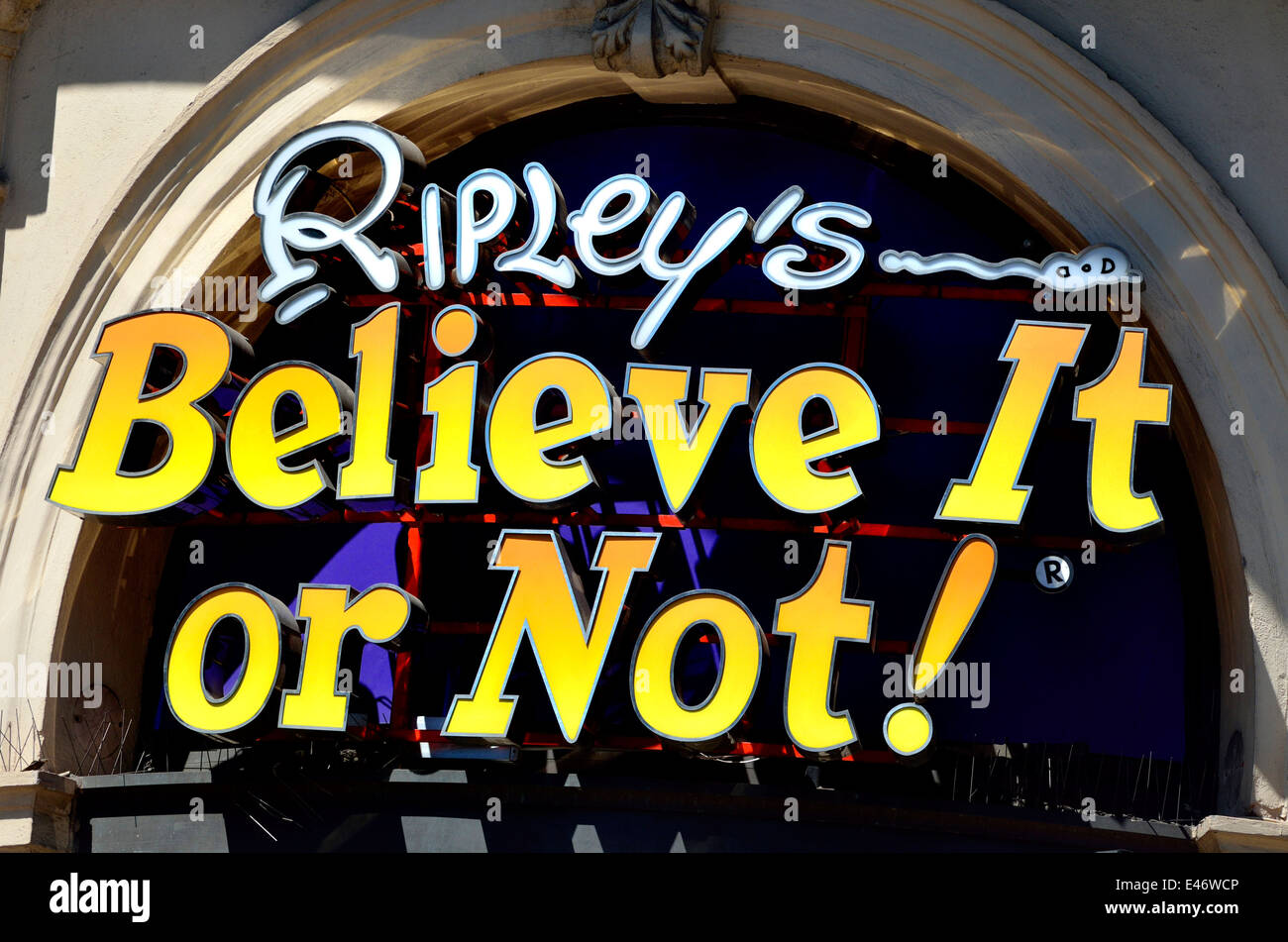 Londres, Angleterre, Royaume-Uni. Ripley's croyez-le ou non, dans l'attraction de Londres Picadilly Circus Banque D'Images