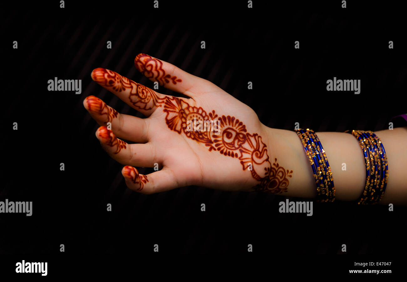 Xena Mehndi tatouage Asiatique Banque D'Images