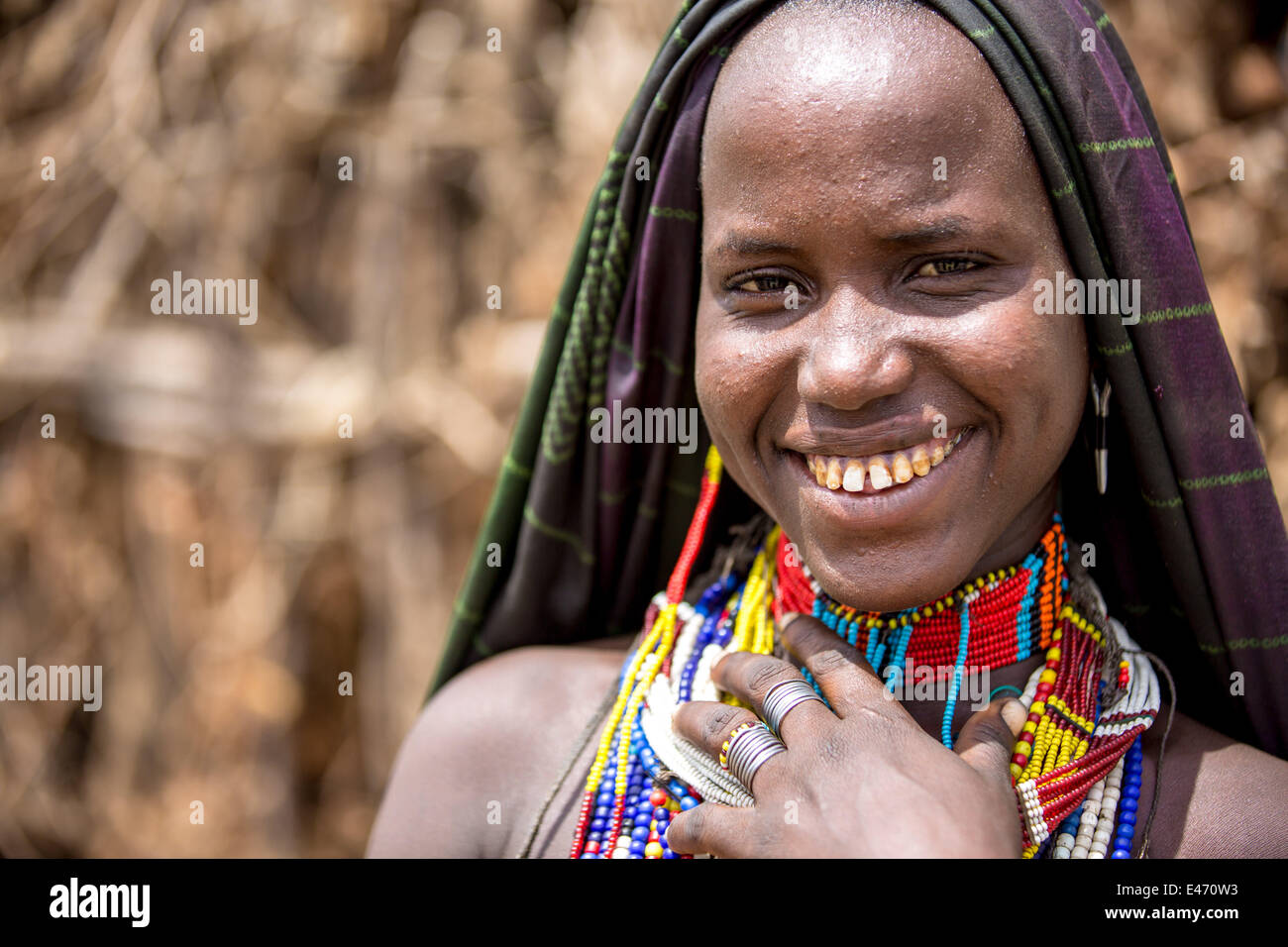 La tribu Erbore est une petite tribu qui vit dans la région du sud-ouest de la vallée de l'Omo le 17 mai 2014 Banque D'Images
