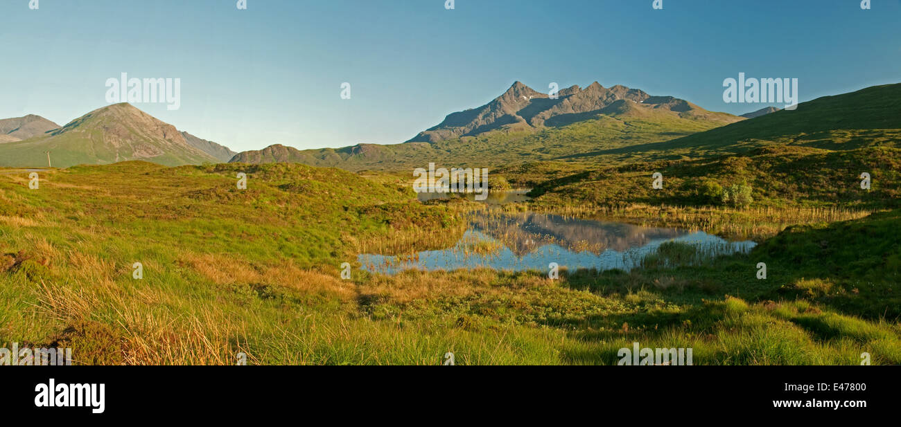 Loch nan Eilean et Sgurr nan Gillean vue panoramique Banque D'Images