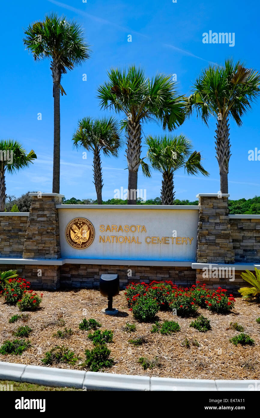 Sarasota Floride Cimetière National FL US USA Banque D'Images