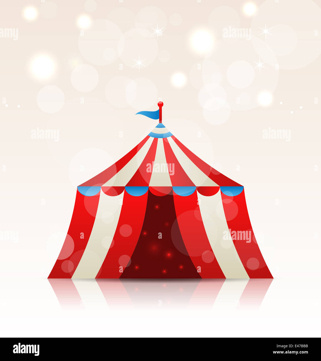 Ouvert Illustration bande cirque tente de divertissement - vector Banque D'Images