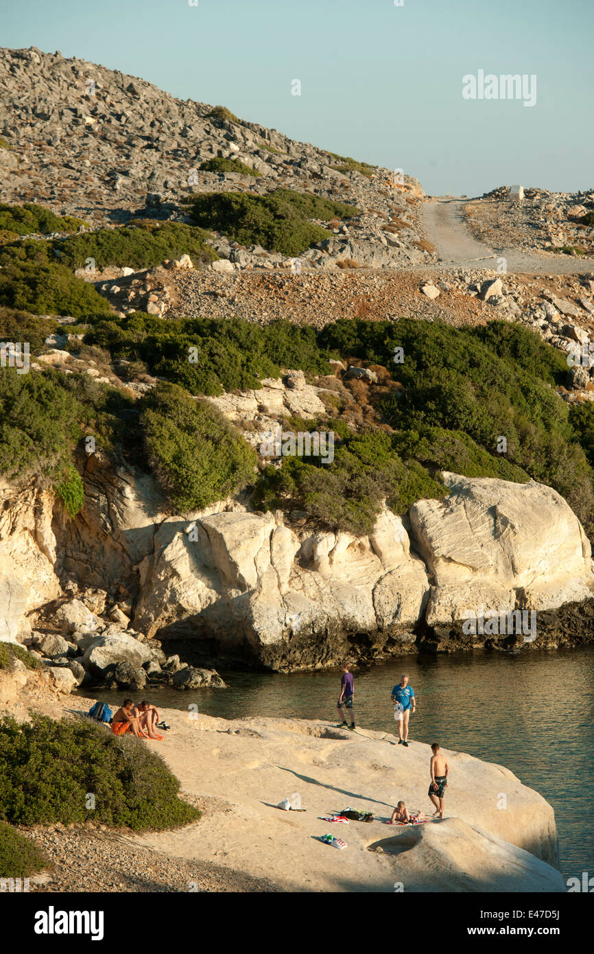 Spanien, Rhodos, Pefki, einsame Bucht Banque D'Images