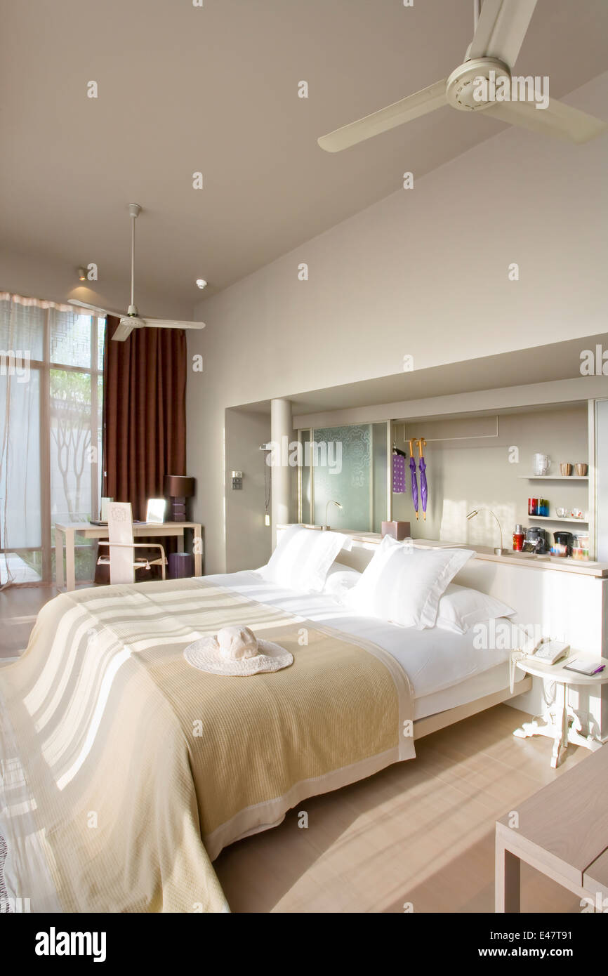 Vue panoramique de Nice chambre moderne et élégante. Banque D'Images