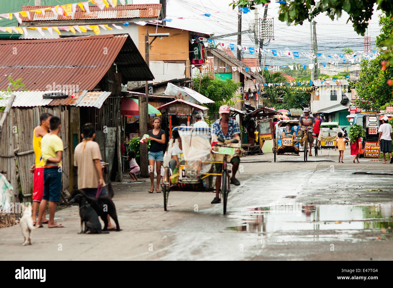 Scène de rue, zone portuaire, CBD, Durango, Podji, Mindanao, Philippines Banque D'Images