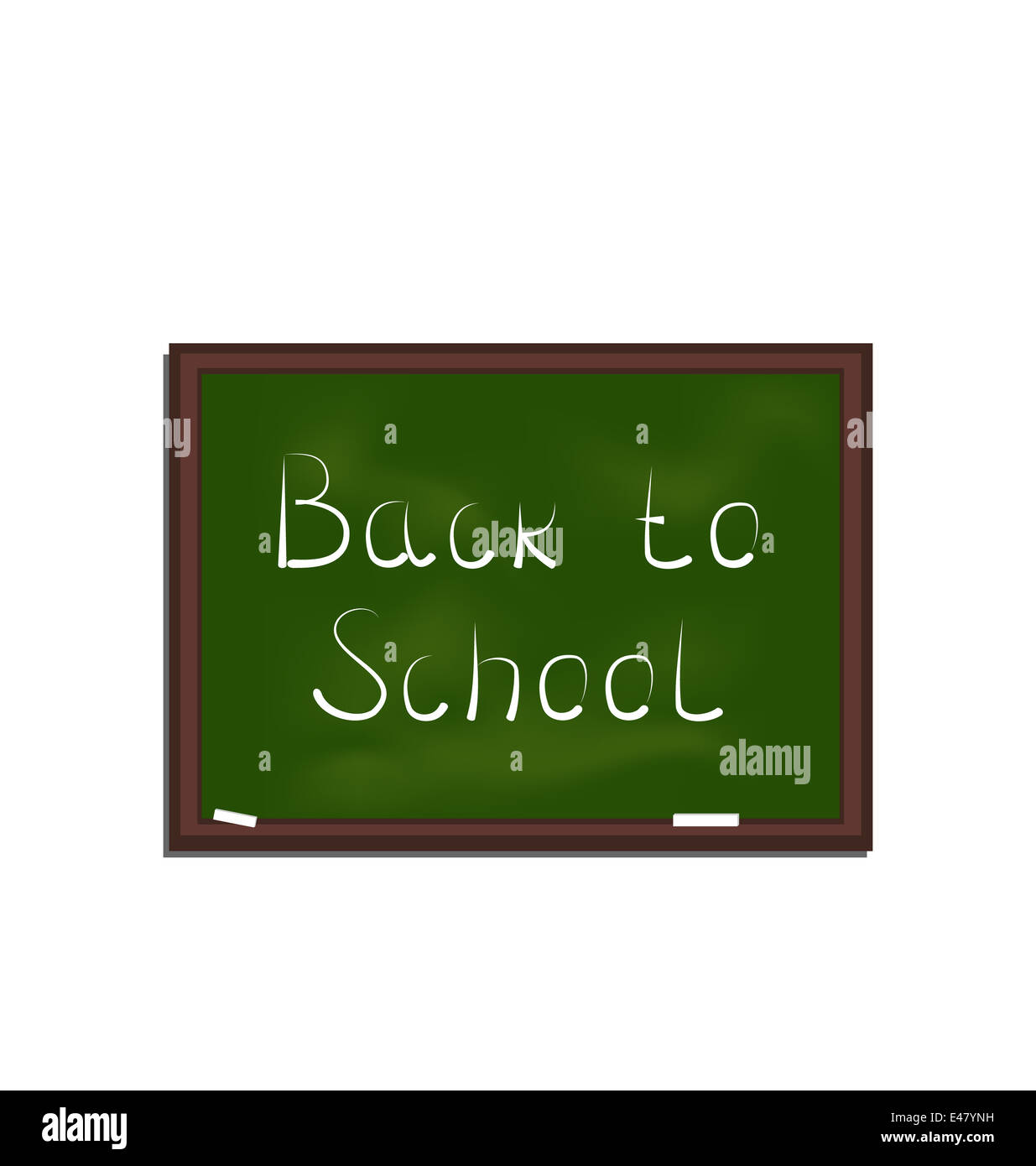 L'école d'illustration conseil vert isolé sur fond blanc - vector Banque D'Images