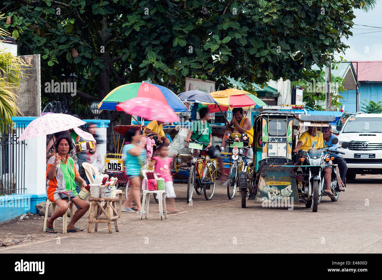 Scène de rue, zone portuaire, Durango, Podji, Mindanao, Philippines Banque D'Images