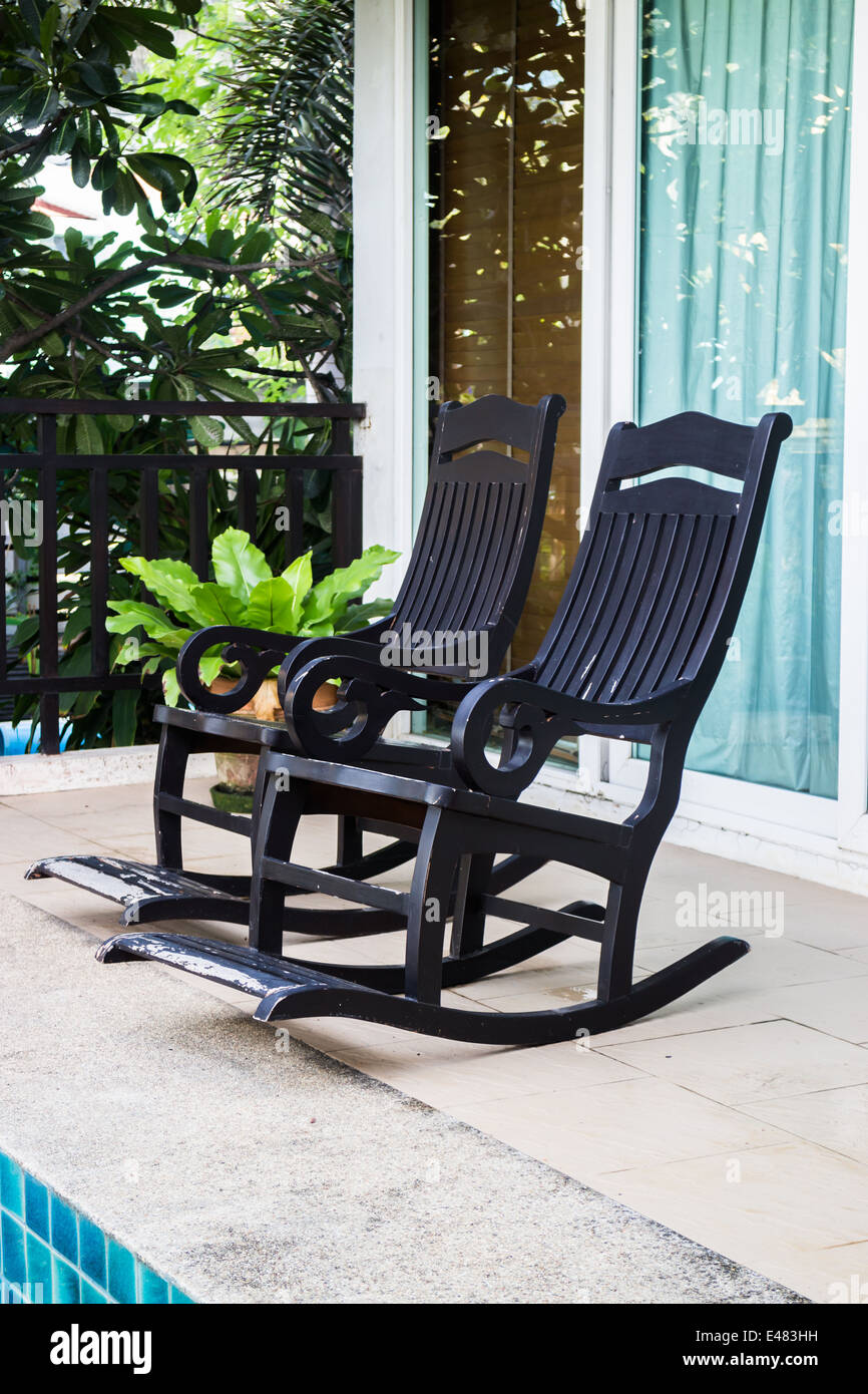 En bois Vintage fauteuils, stock photo Banque D'Images