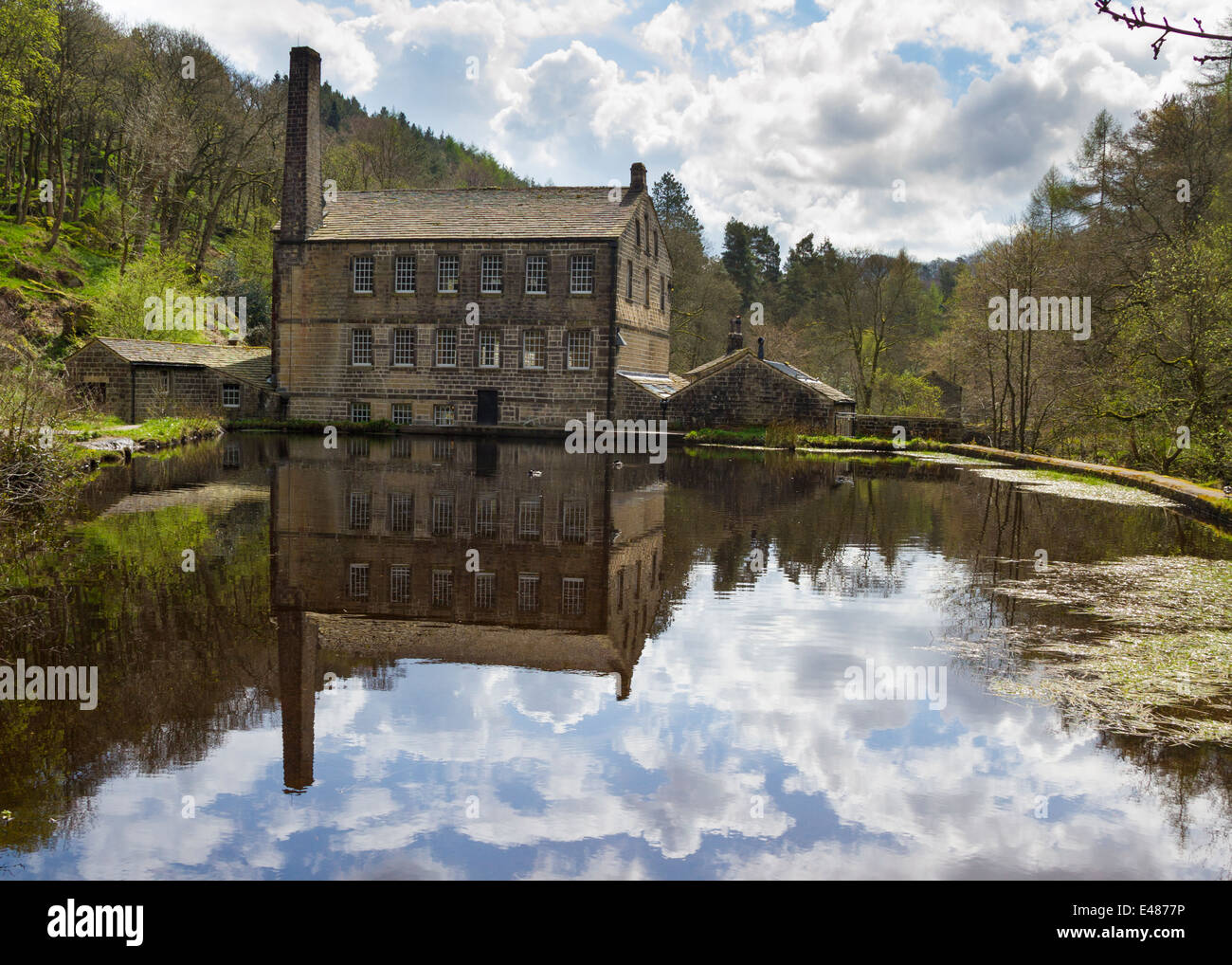 Gibson Mill dans Hardcastle Crags nature park, Hebden Bridge, Banque D'Images