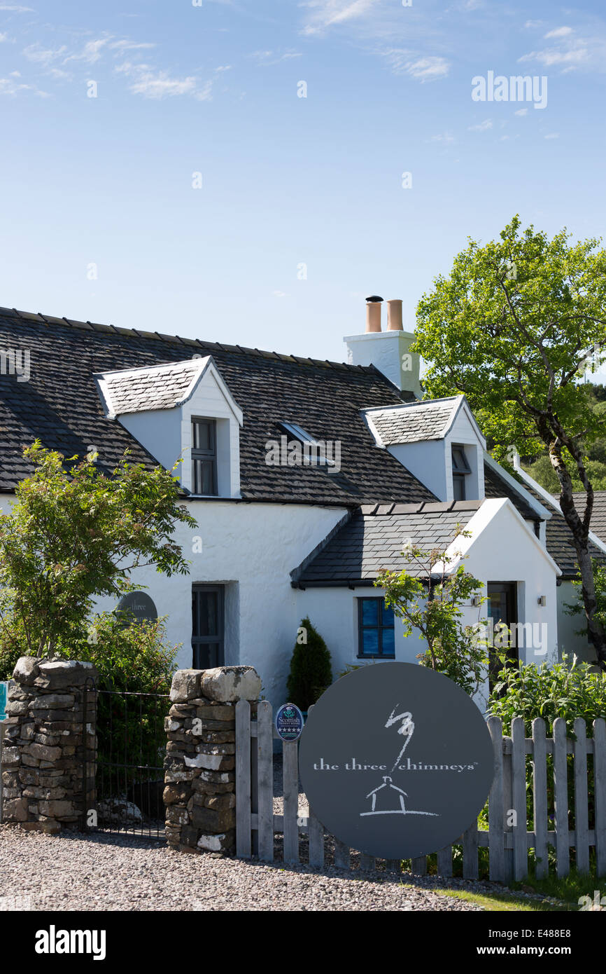 Le célèbre restaurant 5 étoiles gastronomiques les trois cheminées de l'île de Skye en Ecosse Banque D'Images