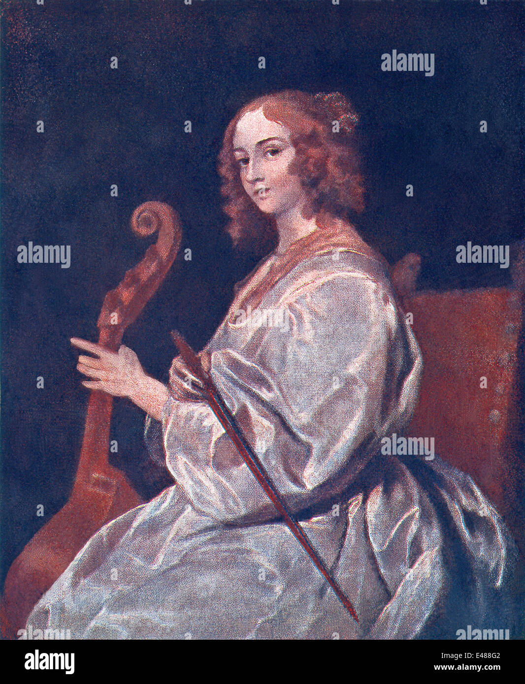 Ce tableau, intitulé Portrait de la femme de l'artiste, est un bon exemple de la puissance de Van Dyck représentant personnage féminin. Banque D'Images