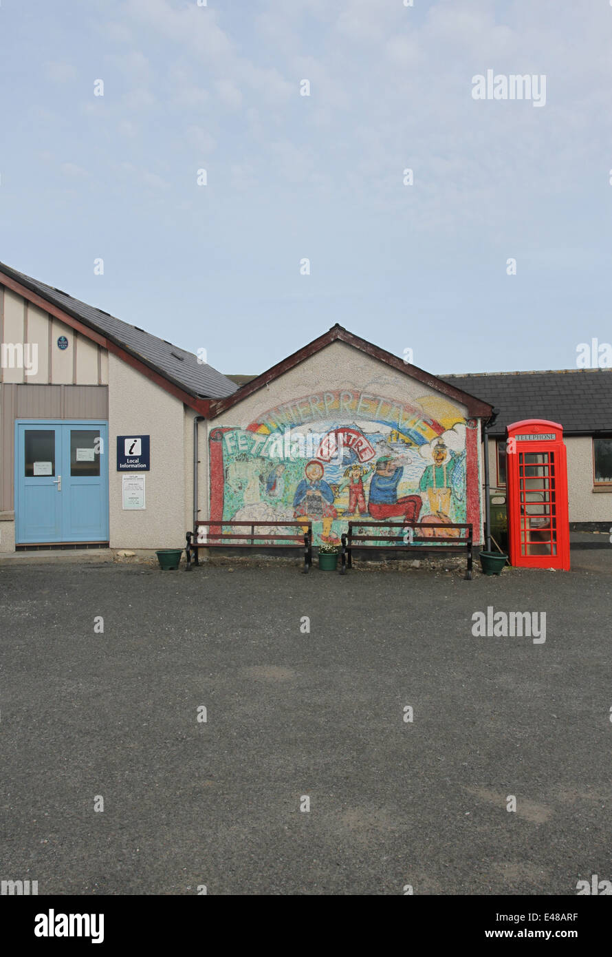 Centre d'Aswan Aswan Houbie Ecosse Shetland Juin 2014 Banque D'Images