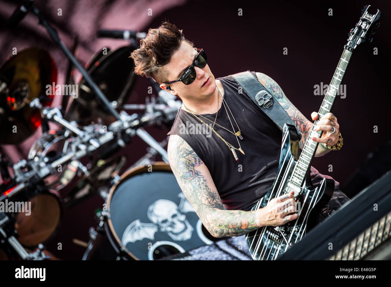 Avenged Sevenfold live au Pinkpop Festival 2014 en Pays-bas © Roberto Finizio/Alamy Live News Banque D'Images