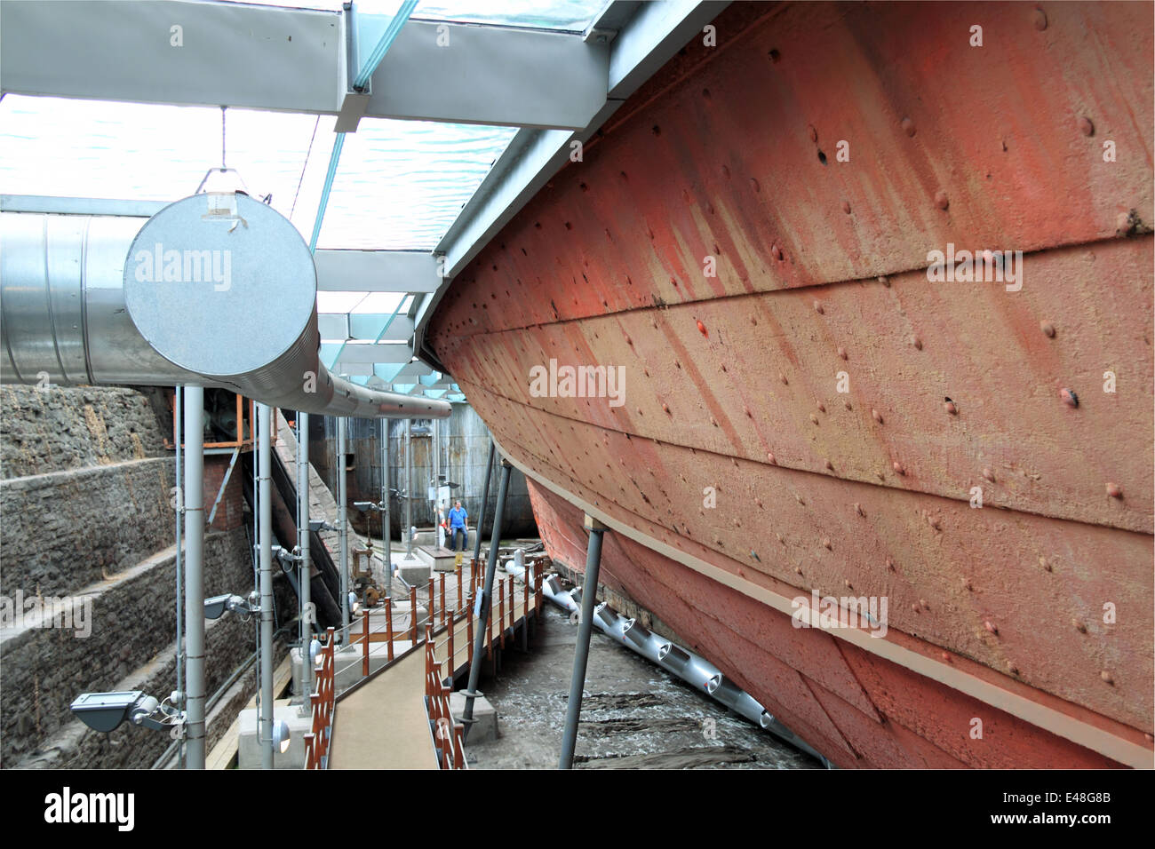 Coque de SS Great Britain, quais de Bristol, Angleterre, Grande-Bretagne, Royaume-Uni, UK, Europe Banque D'Images