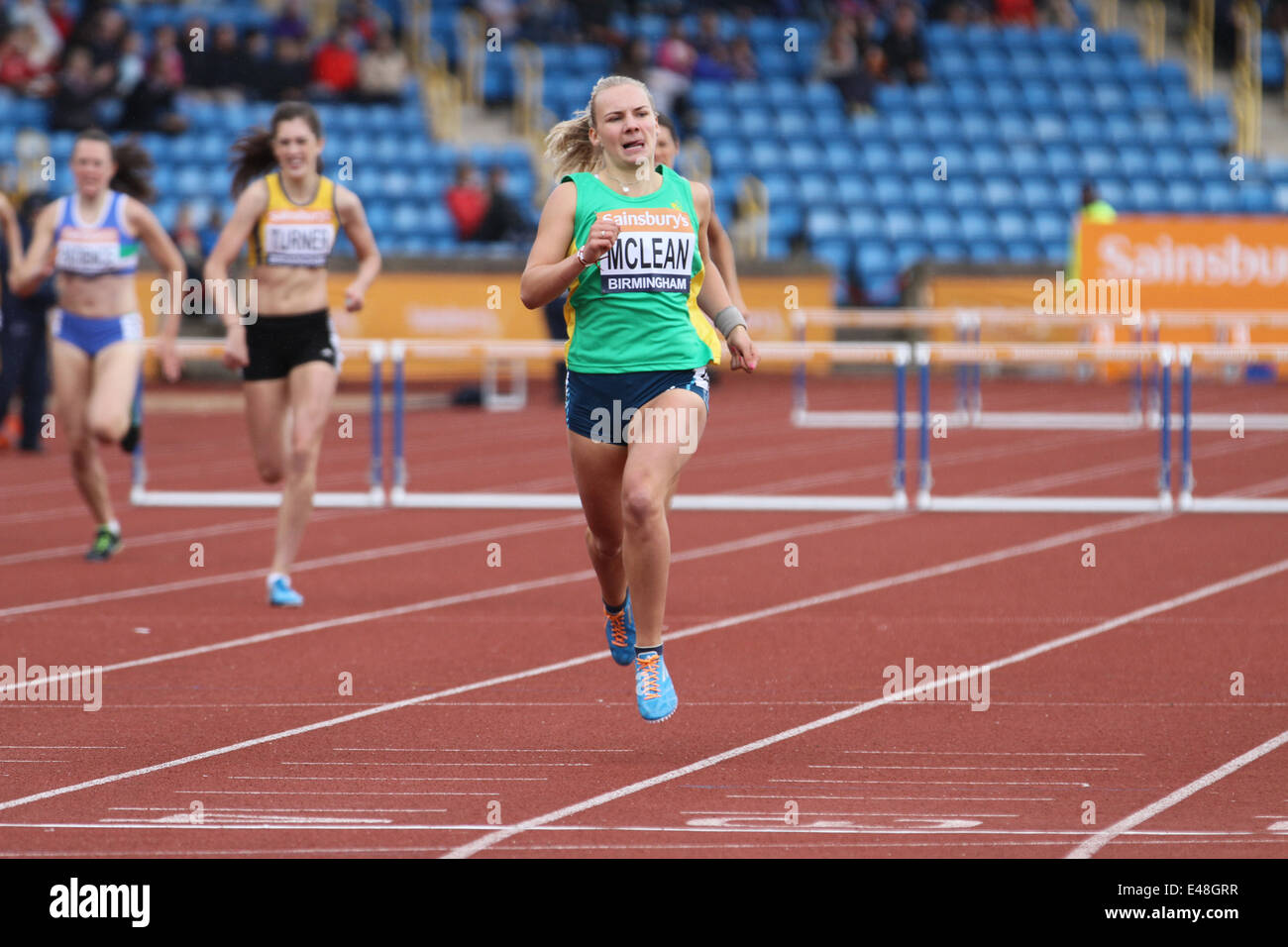 Hayley McLean 400m haies Banque D'Images