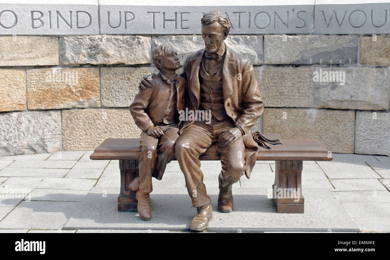 Le président Abraham Lincoln et son fils, Tad Lincoln Banque D'Images