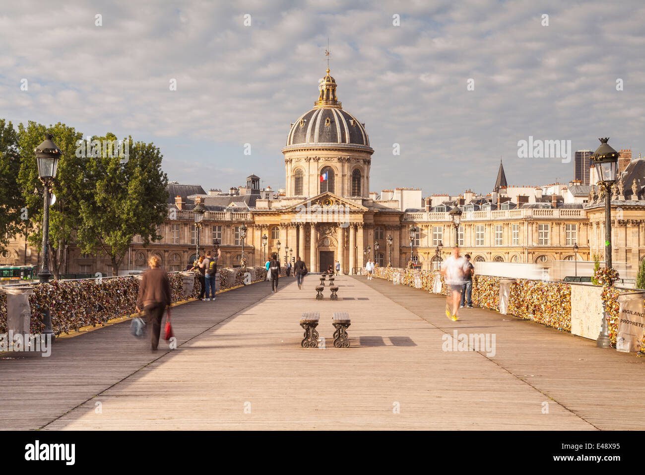 L'Institut de France et le Pont des Arts, Paris. Banque D'Images