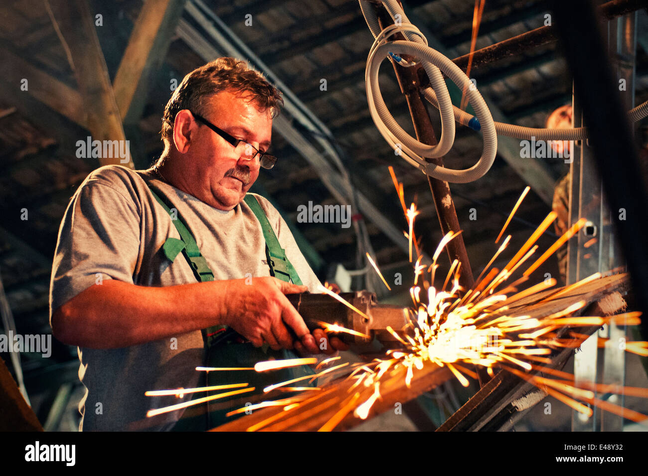 L'homme au travail Banque D'Images