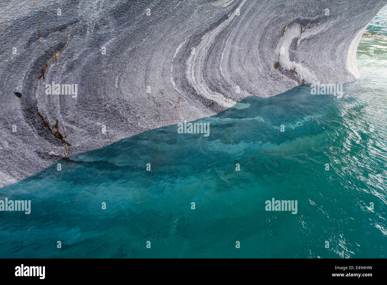 Carrières de marbre au Lac General Carrera, Chili Banque D'Images