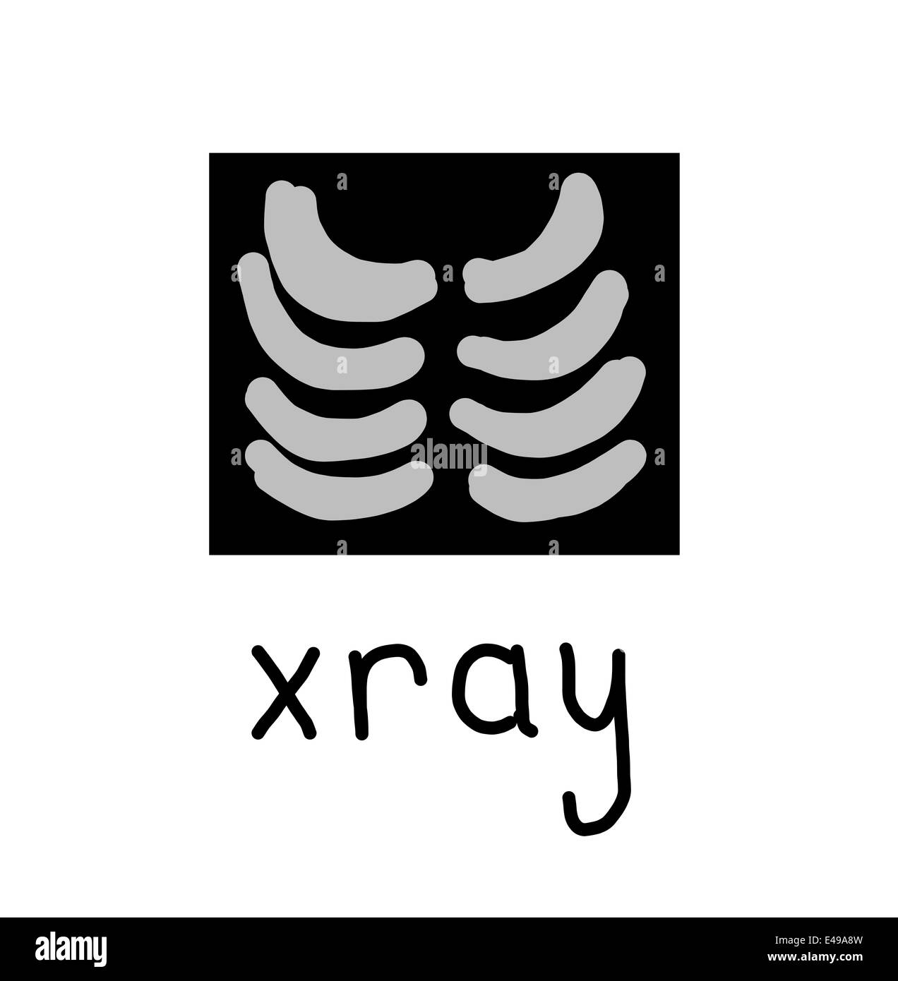 Illustration de mots alphabet - x-ray Banque D'Images